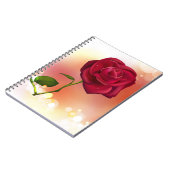 Rode rozen notitieboek (Linkerzijde)