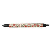 Rode rozen op de crème zwarte inkt pen (Voorkant)