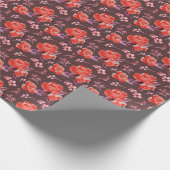 Rode rozen op een bruin papier (Hoek)