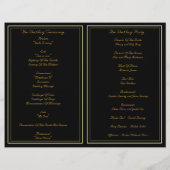 Rode rozen op het zwarte trouwprogramma (Achterkant)