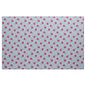 Rode rozen op lichtblauwe calico stof (Fat Quarter)
