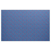 Rode rozen op Medium Blue Calico Stof (Yard (91,4 cm))