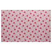 Rode rozen op roze oversized Calico Stof (Yard (91,4 cm))