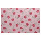 Rode rozen op roze oversized Calico Stof (Fat Quarter)