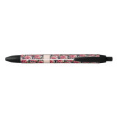 Rode rozen op roze zwarte inkt pen (Achterkant)