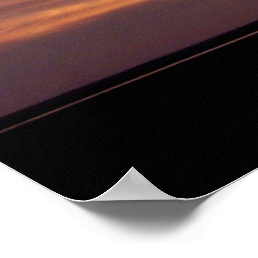 Rode rozen op zonsondergang poster (Hoek)