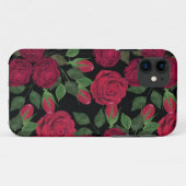 Rode rozen op zwart. Case-Mate iPhone case (Achterkant (horizontaal))