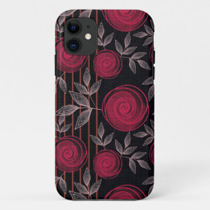 Rode rozen op zwart. Case-Mate iPhone case
