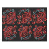 Rode rozen op zwart prachtig kunstfeest tafelkleed (Voorkant (Horizontaal))