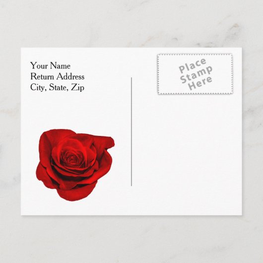 Rode Rozen op zwart-wit bruiloft Save the Date Aankondigingskaart (Achterkant)