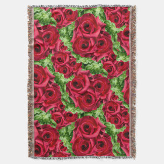Rode Rozen Pad Bloem Garland Deken