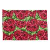 Rode Rozen Pad Bloem Garland Kussensloop (Achterkant-Rechts)