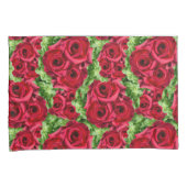 Rode Rozen Pad Bloem Garland Kussensloop (Voorkant-Rechts)