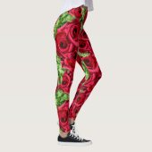 Rode Rozen Pad Bloem Garland Leggings (Rechts)