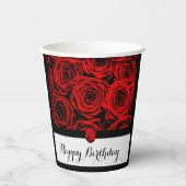 Rode rozen papieren bekers (Voorkant)
