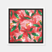 Rode Rozen Papieren Cocktail Servet (Voorkant)