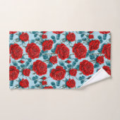 Rode rozen patroon bad handdoek (Handdoek)