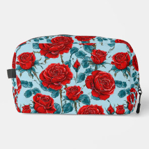 Rode rozen patroon toilettasje