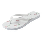 Rode rozen, patroon van rozen, bloemen teenslippers (Schuin)