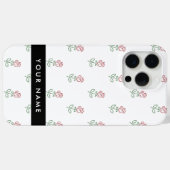 Rode rozen, patroon van Rozen, Jouw naam Case-Mate iPhone Case (Achterkant (horizontaal))