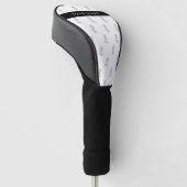 Rode rozen, patroon van Rozen, Jouw naam Golfheadcover (Schuin)