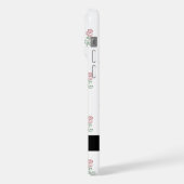 Rode rozen, patroon van Rozen, Jouw naam iPhone Hoesje (Linkerkant)