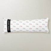 Rode rozen, patroon van Rozen, Jouw naam Lichaamskussen (Voorkant)