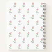 Rode rozen, patroon van Rozen, Jouw naam Notitieboek (Achterkant)