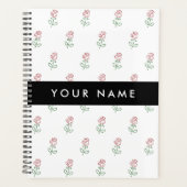 Rode rozen, patroon van Rozen, Jouw naam Planner (Voorkant)