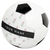 Rode rozen, patroon van Rozen, Jouw naam Voetbal (Drie kwart)