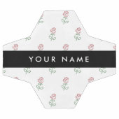 Rode rozen, patroon van Rozen, Jouw naam Voetbal (Enkel)