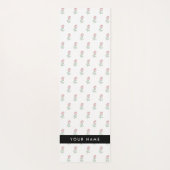 Rode rozen, patroon van Rozen, Jouw naam Yogamat (Achterkant)