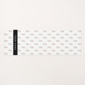 Rode rozen, patroon van Rozen, Jouw naam Yogamat (Voorkant (horizontaal))