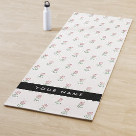 Rode rozen, patroon van Rozen, Jouw naam Yogamat