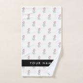 Rode Rozen, Patroon Van Rozen, Uw Naam Bad Handdoek (Handdoek)