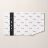 Rode Rozen, Patroon Van Rozen, Uw Naam Bad Handdoek (Handdoek)