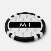 Rode Rozen, Patroon Van Rozen, Uw Naam Poker Chips (Enkel)