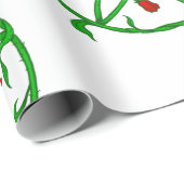 rode rozen pentagram gothic gothic wiccan cadeaupapier (Rol Hoek)