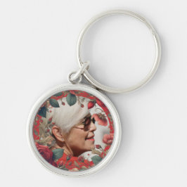 Rode Rozen PHOTO Herinnering Geschenk Sentimenteel Sleutelhanger