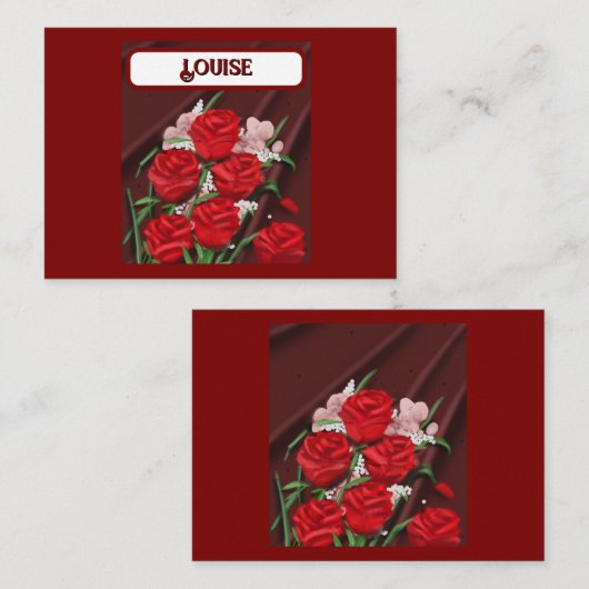Rode rozen plaatsen kaarten plaatskaartje (Voorkant / Achterkant)