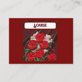 Rode rozen plaatsen kaarten plaatskaartje