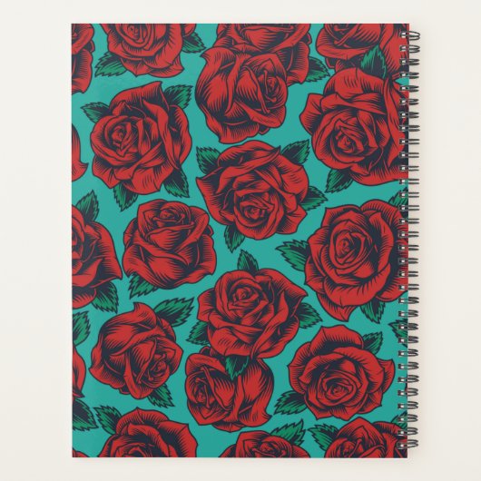 Rode rozen planner (Achterkant)