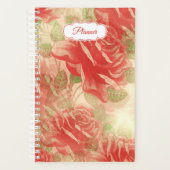 Rode rozen platenplank planner (Voorkant)