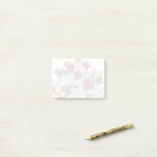 Rode rozen post-it® notes (Op bureau)