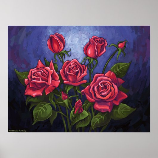 Rode rozen poster (Voorkant)