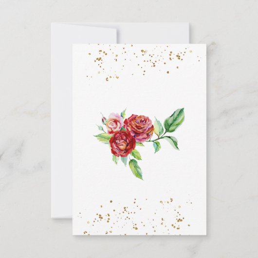 rode rozen quinceanera save the date (Achterkant)