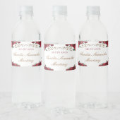 Rode Rozen Quinceañera Waterfleslabels Waterfles Etiket (Flessen)