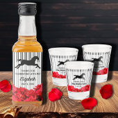 Rode Rozen Race Paard Derby Bruidsfeest Shot Glas