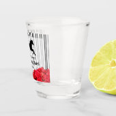 Rode Rozen Race Paard Derby Bruidsfeest Shot Glas (Rechts)