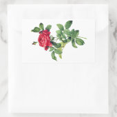  rode rozen rechthoekige sticker (Tas)